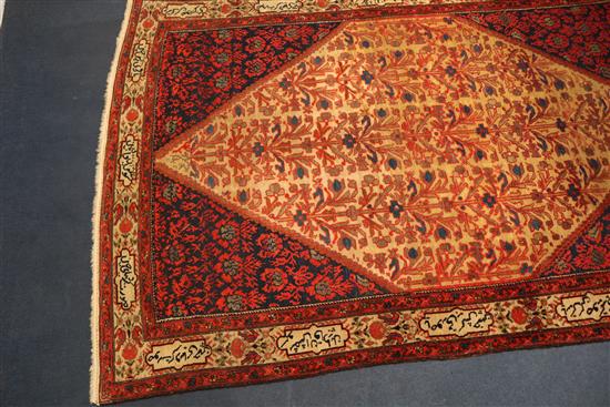 A Malayer rug, 6ft 6in by 4ft 6in.